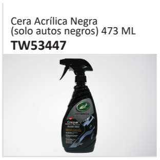 Cera Acrílica Negra(solo autos negros) 473 ML TW53447