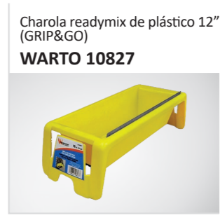 Charola readymix de plástico 12”(GRIP&GO) WARTO 10827