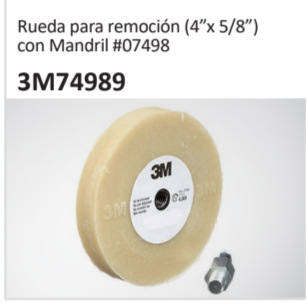 Rueda para remoción (4”x 58”)con Mandril #074983M74989