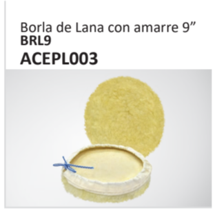 Borla de Lana con amarre 9”BRL9ACEPL003