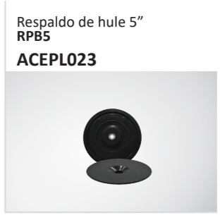 Respaldo de hule 5”RPB5ACEPL023