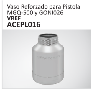 Vaso Reforzado para PistolaMGQ-500 y GONI026VREFACEPL016