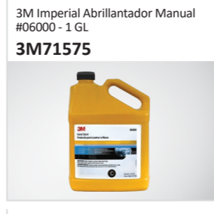 3M Imperial Abrillantador Manual #06000 - 1 GL 3M71575