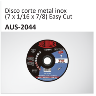 Disco corte metal inox(7 x 116 x 78) Easy CutAUS-2044