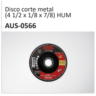 Disco corte metal(4 12 x 18 x 78) HUMAUS-0566