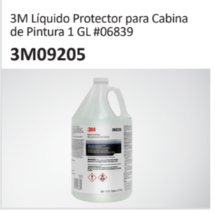 3M Líquido Protector para Cabinade Pintura 1 GL #068393M09205