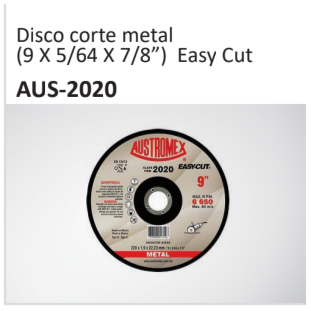 Disco corte metal(9 X 564 X 78”) Easy CutAUS-2020