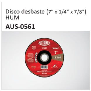 Disco desbaste (7” x 14“ x 78”)HUM AUS-0561
