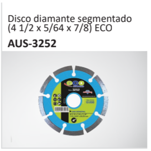 Disco diamante segmentado(4 12 x 564 x 78) ECOAUS-3252