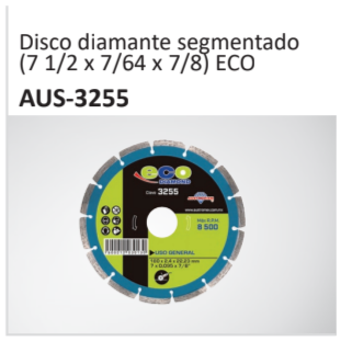 Disco diamante segmentado(7 12 x 764 x 78) ECOAUS-3255