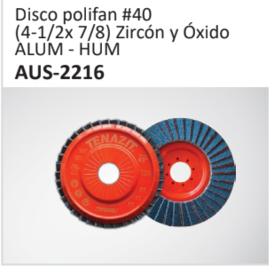 Disco polifan #40(4-12x 78) Zircón y ÓxidoALUM - HUMAUS-2216