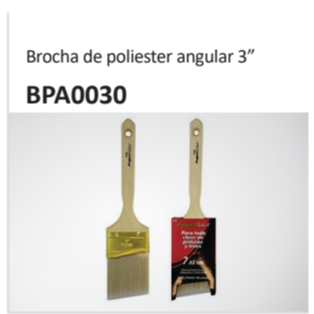 Brocha de poliester angular 3”BPA0030