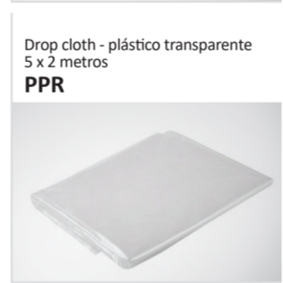 Drop cloth - plástico transparente5 x 2 metrosPPR