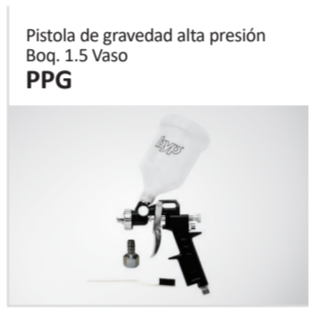 Pistola de gravedad alta presiónBoq. 1.5 VasoPPG