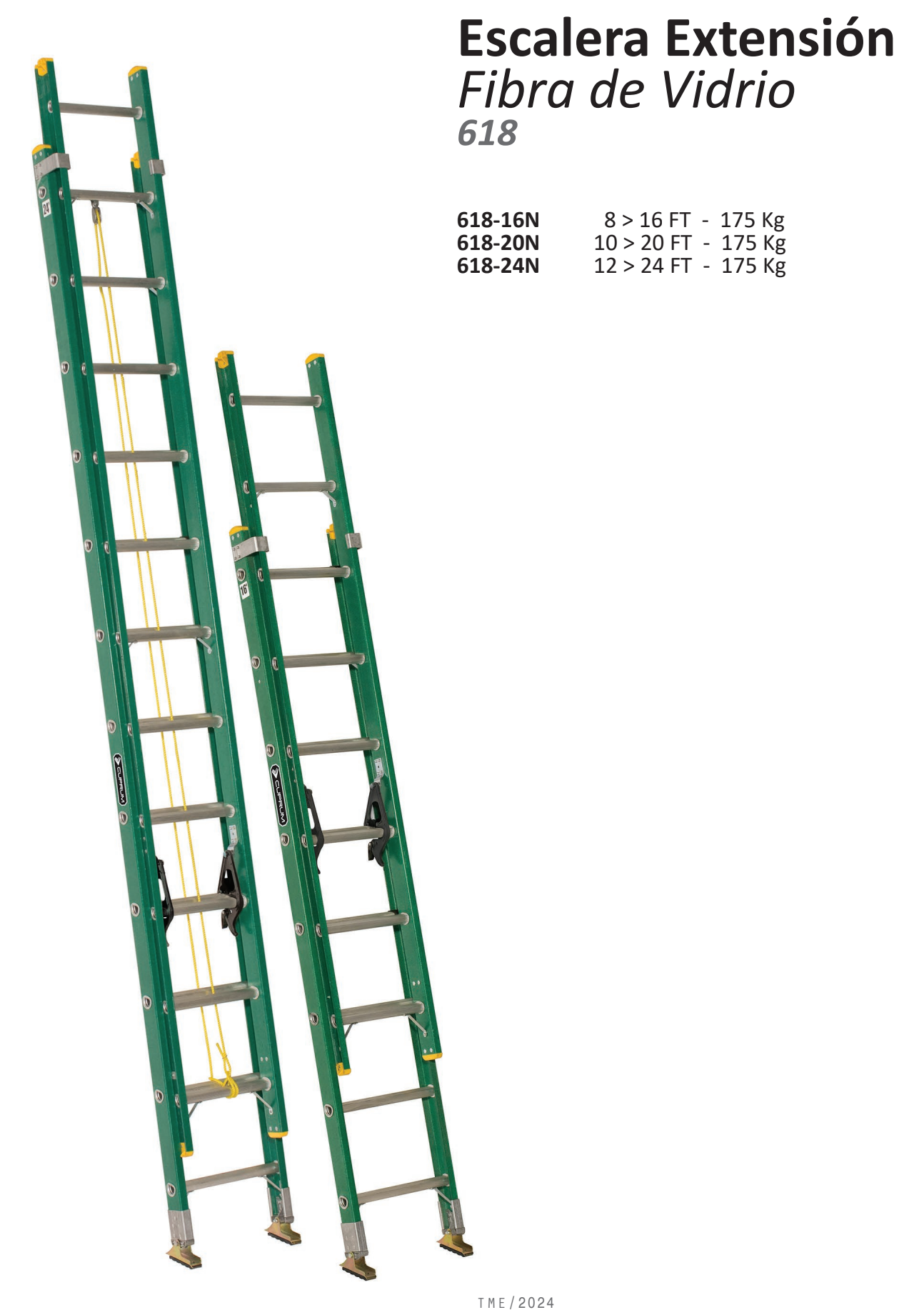 zz Escalera Extensión Fibra de Vidrio 618