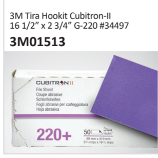 3M Tira Hookit Cubitron-II16 12” x 2 34” G-220 #34497 3M01513