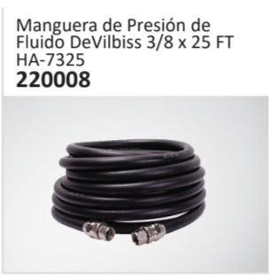 Manguera de Presión deFluido DeVilbiss 38 x 25 FTHA-7325220008