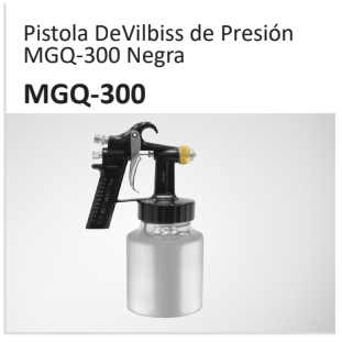 Pistola DeVilbiss de PresiónMGQ-300 Negra MGQ-300