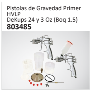 Pistolas de Gravedad PrimerHVLPDeKups 24 y 3 Oz (Boq 1.5) 803485
