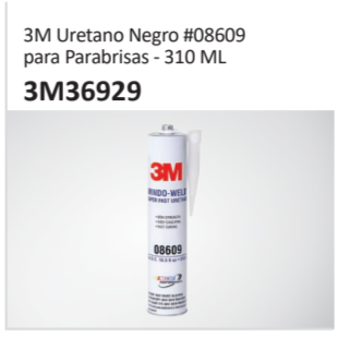3M Uretano Negro #08609 para Parabrisas - 310 ML 3M36929