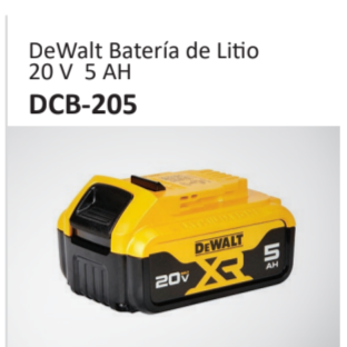DeWalt Batería de Litio20 V 5 AHDCB-205