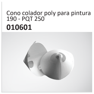 Cono colador poly para pintura190 - PQT 250 010601