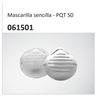 Mascarilla sencilla - PQT 50 061501