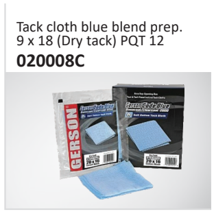 Tack cloth blue blend prep.9 x 18 (Dry tack) PQT 12 020008C