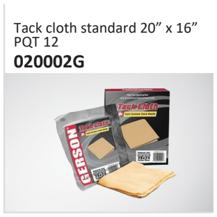 Tack cloth standard 20” x 16”PQT 12 020002G