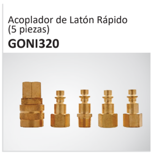 Acoplador de Latón Rápido(5 piezas) GONI320