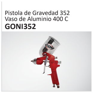 Pistola de Gravedad 352Vaso de Aluminio 400 C GONI352