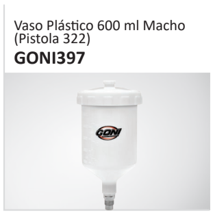 Vaso Plástico 600 ml Macho(Pistola 322) GONI397