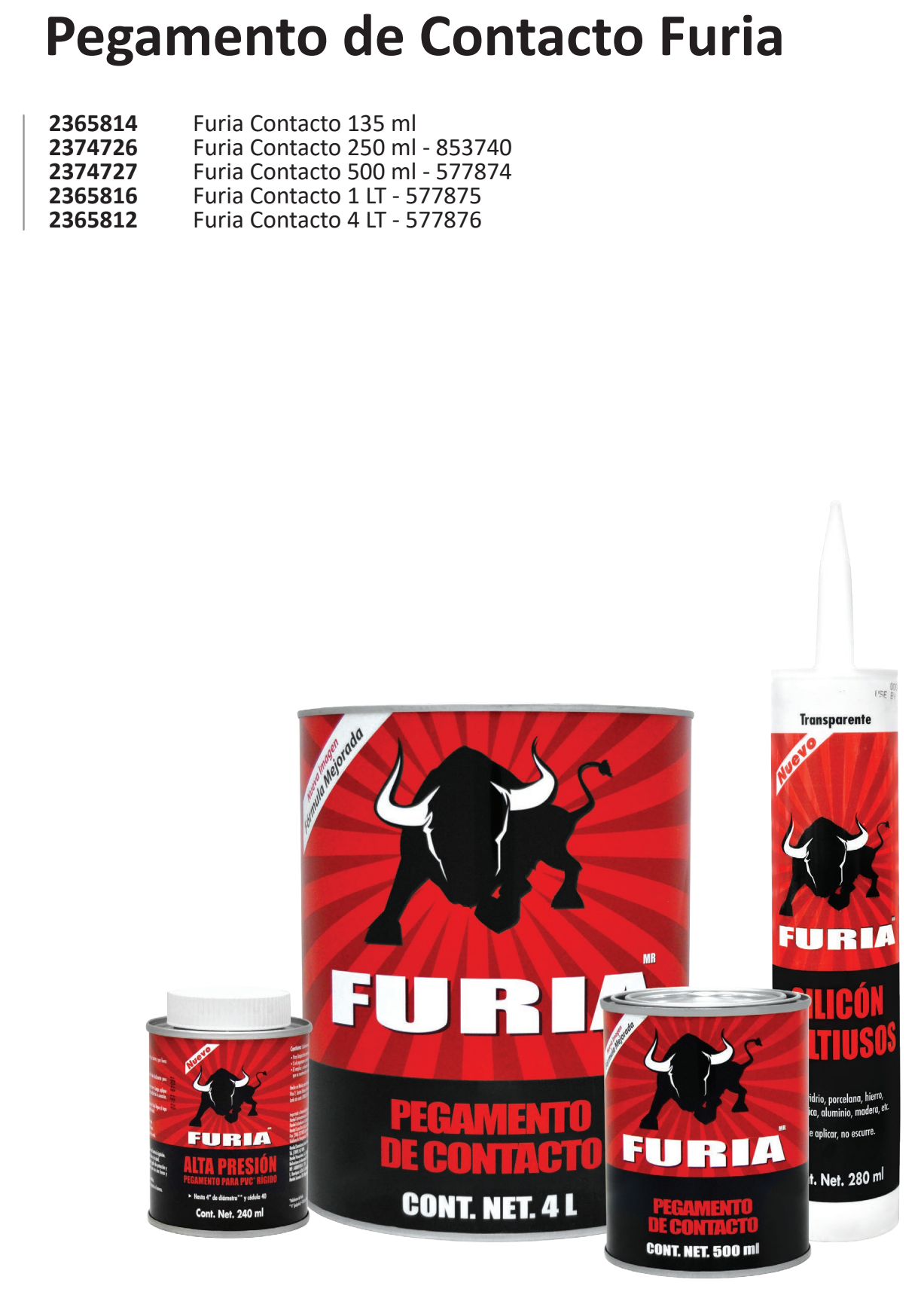 zz Pegamento de Contacto Furia