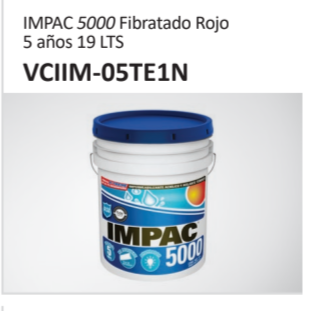 IMPAC 5000 Fibratado Rojo5 años 19 LTSVCIIM-05TE1N