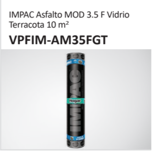 IMPAC Asfalto MOD 3.5 F VidrioTerracota 10 m2VPFIM-AM35FGT