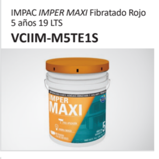 IMPAC IMPER MAXI Fibratado Rojo5 años 19 LTSVCIIM-M5TE1S