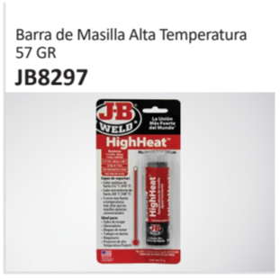 Barra de Masilla Alta Temperatura57 GR JB8297