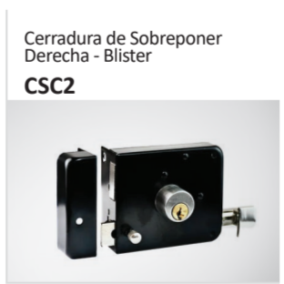 Cerradura de SobreponerDerecha - BlisterCSC2