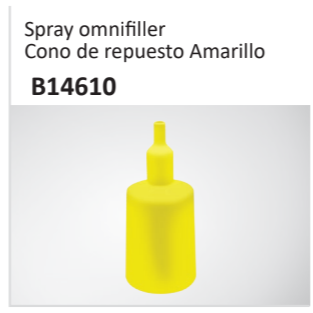 Spray omnifillerCono de repuesto AmarilloB14610