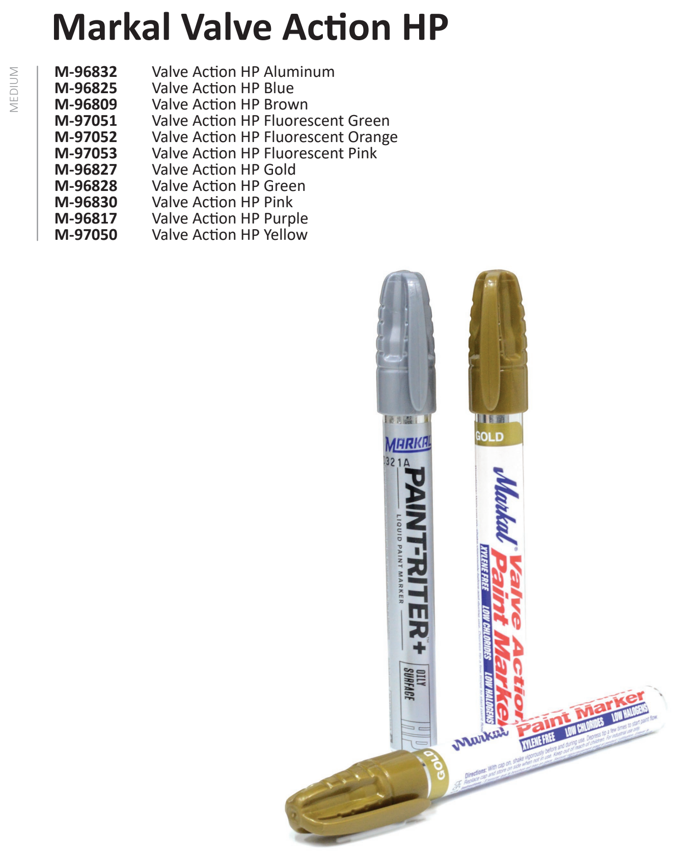 zz Markal Valve Action HP lapiz