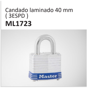 Candado laminado 40 mm( 3ESPD ) ML1723