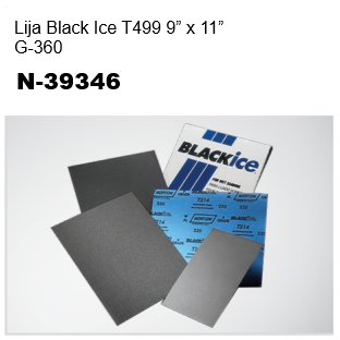 Lija Black Ice T499 9” x 11”G-360N-39346