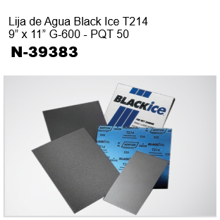 Lija de Agua Black Ice T2149” x 11” G-600 - PQT 50 N-39383