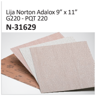 Lija Norton Adalox 9” x 11”G220 - PQT 220N-31629