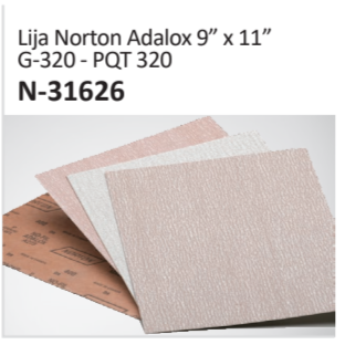 Lija Norton Adalox 9” x 11”G-320 - PQT 320N-31626