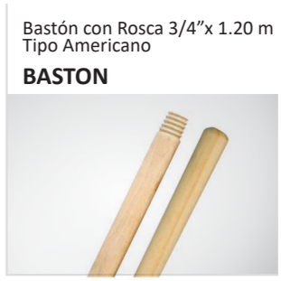 Bastón con Rosca 34”x 1.20 mTipo AmericanoBASTON