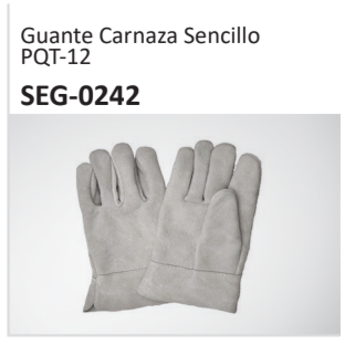 Guante Carnaza SencilloPQT-12SEG-0242