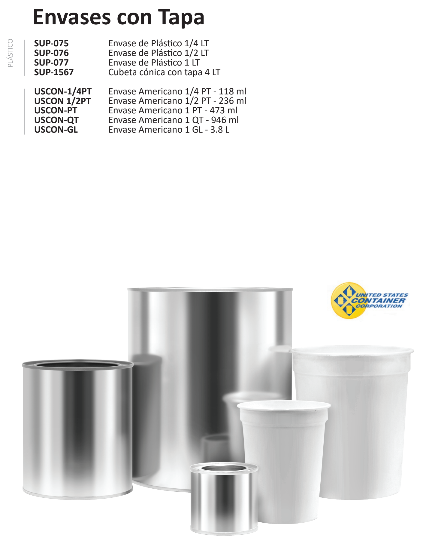 zz Envases con Tapa plastico americano