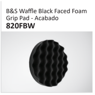 B&S Waffle Black Faced FoamGrip Pad - Acabado 820FBW