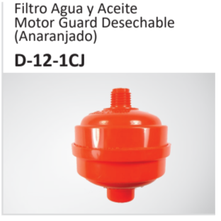 Filtro Agua y AceiteMotor Guard Desechable(Anaranjado)D-12-1CJ